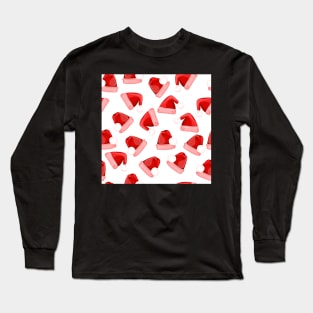 Santa Hat _pattern Long Sleeve T-Shirt